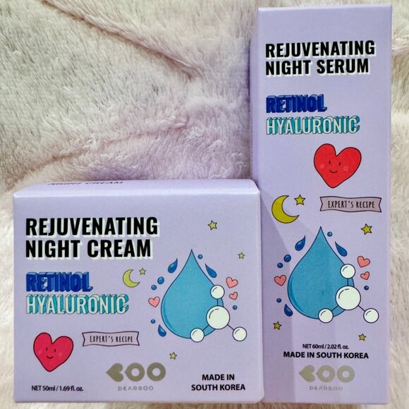 DEARBOO Rejuvenating Retinol Hyaluronic - Night Serum and Cream Set - Picture 1 of 5